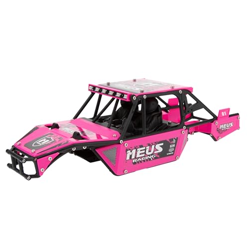 MEUS RACING Mantis24 Body with Roll Cage for Axial 1/24 SCX24 RC Crawler (Pink) - color: Pink