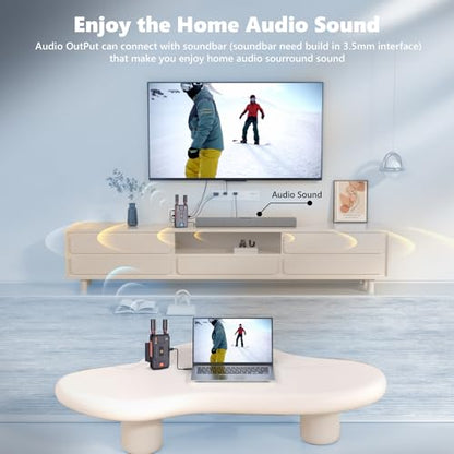 Wireless HDMI Transmitter and Receiver 4K: Plug&Play HDMI Wireless Extender Kit, 5G 820FT Sender and Receiver with Loopout for Streaming Video and Audio to Monitor from Laptop/PC, Audio Interface - style: 4K Transmitter and Receiver
