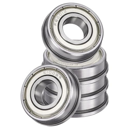 uxcell 5Pcs F6001ZZ Flanged Ball Bearings, 12 x 28 x 8mm Double Shielded Chrome Steel Deep Groove Bearing, ABEC5 - size: F6001ZZ 12 x 28 x 8mm
