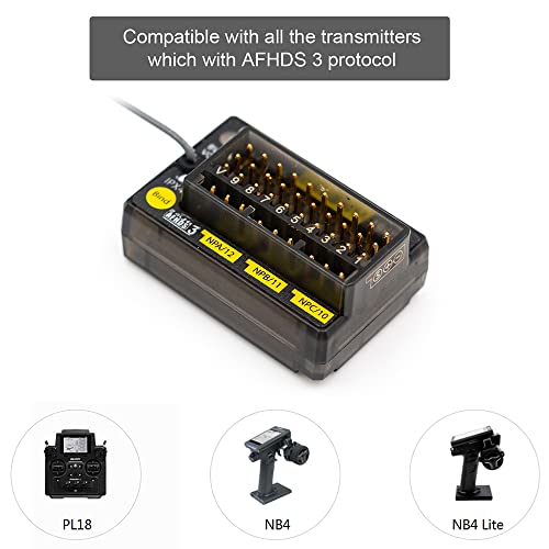 Flysky FGr12B 2.4GHz AFHDS 3 12CH PWM PPM Ibus Receiver for AFHDS3 Transmitters RF Modules NB4 PL18 NB4 Lite RC Car Boat
