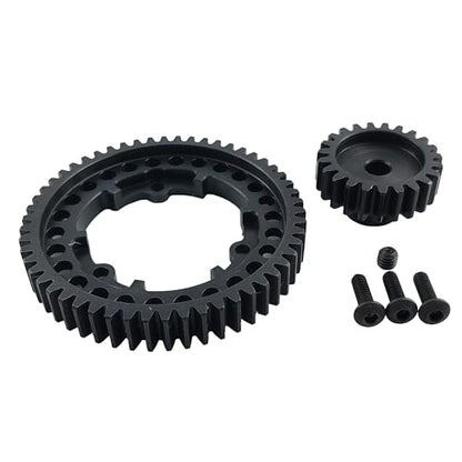 Hardened Steel 1.0 Mod Spur Gear with 23T Pinion for X-Maxx Maxx E-Revo (54T) | 1/5 Scale,1/7 XO-1,1/10 Maxx,E-Revo 2.0 VXL,Heavy Duty,Upgrade Parts,6449 Compatible,High Strength - style: 54T