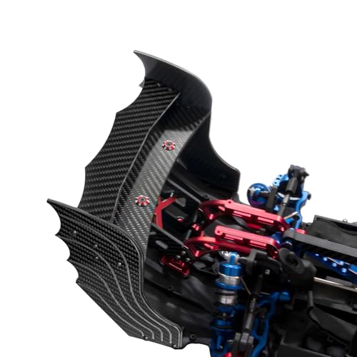LRFHL 1/7 Carbon Fiber Tail Rear Wing for 1/7 ARRMA Limitless V2 F1, Red | Adjustable Tail Rear Wing RC Upgrade Part - color: Red Tail Wing