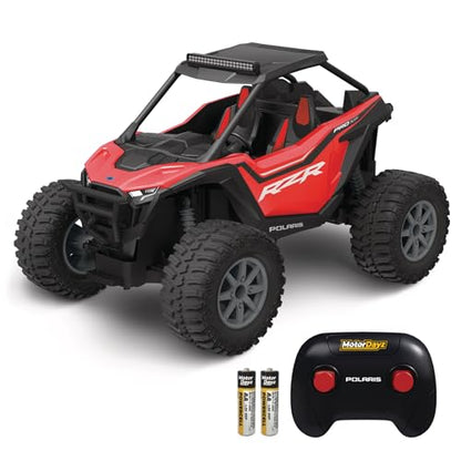 Polaris RZR Remote Control UTV – 1:14 Scale 2WD RC Car, Officially Licensed Polaris RZR, Full-Function 2.4GHz Radio Control, USB Rechargeable, Ready to Run, Red - color: Red