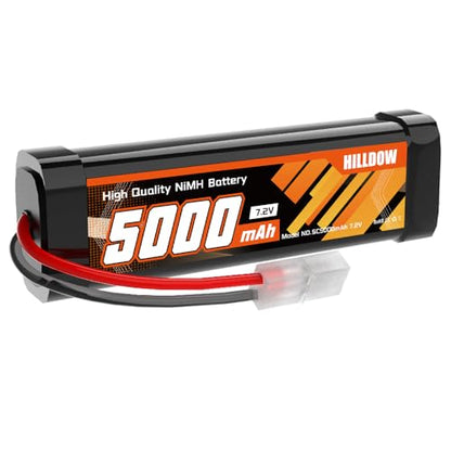 Hilldow 5000mAh NiMh RC Battery with TMY Connector 7.2V High Power NiMH Battery for RC Car Truck Tank Boat Hobby - color: 1 PCS