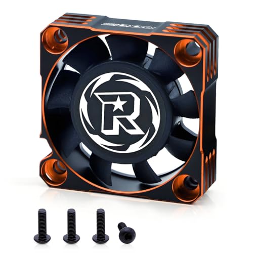 Surpass Hobby 40mm RC Motor Cooling Fan 16000RPM RC Car Fan for ESC and Motor Fit for 1/10 1/8 RC Car Truck(Orange Black) - style: Orange Black