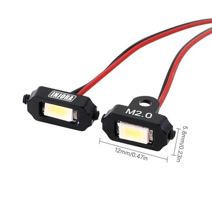 INJORA M2.0 Rock Lights with Controller for 1/18 RC Crawler, 4 White Lights