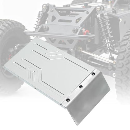 harayaa 1/7 RC Car Skid Plate Chassis Maintenance Replaces Guard Easy to Install Sturdy Protector Protection for RC Crawler 4WD, Silver - color: Silver