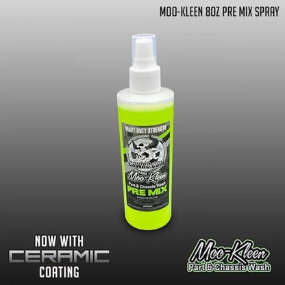 CowRC Moo Kleen Part & Chassis Wash 8 oz Pre-Mix | RC Cleaner & Degreaser for Cars, Trucks, Crawlers & Parts | Safe Non-Flammable RC Maintenance Solution. Cow RC