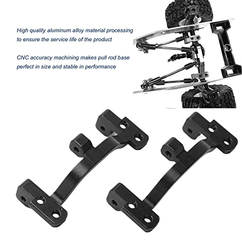 Dilwe 2Pcs RC Pull Rod Base Seat, Aluminum Alloy Pull Rod Base RC Accessories for WPL C24 C14 C14K C24K 1/16 RC Car Upgrade Parts RC Car Replacement Parts(Black)