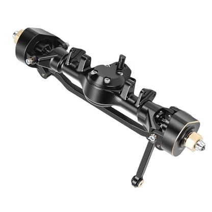 GOWENIC RC Front Axle Assembly for Axial SCX24 1/24 RC Car, Aluminum Brass Front Portal Axle Shaft Upgrade for Crawler