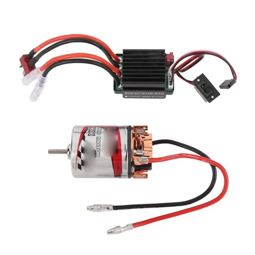 aqxreight 540 Brushed Motor Proof Stainless Steel Box/Cover 3 Slot High Torsion Motor and ESC for Axial SCX10 AXI03007 10 RC Car 22T Allowing for and Mot 540 Brushed MotorRC Crawler Motor3 Slot (12T)