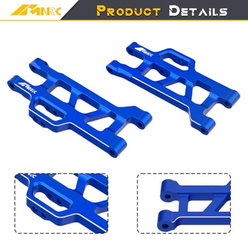 Alum Front Rear Suspension a Arm Kit for 1/16 Mini Maxx 4WD RTR RC Car Truck 107154-1 Upgrades Part Black