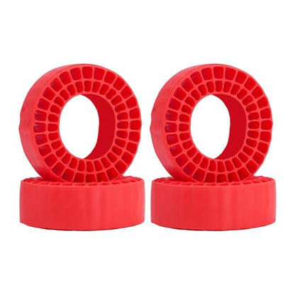 DJX 4PCS 1.0 Inch Tire Inserts Silicone Rubber Insert Foam Waterproof for 56-58mm*22-24mm 1.0'' Tire (Red) - color: Red