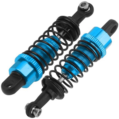 Aluminum Steering Knuckles Kit Swing Arm A-Arms & Shock Absorbers Compatible with Wltoys 1/18 A949 A959 A969 A979 K929 RC Car (Blue) - color: Blue