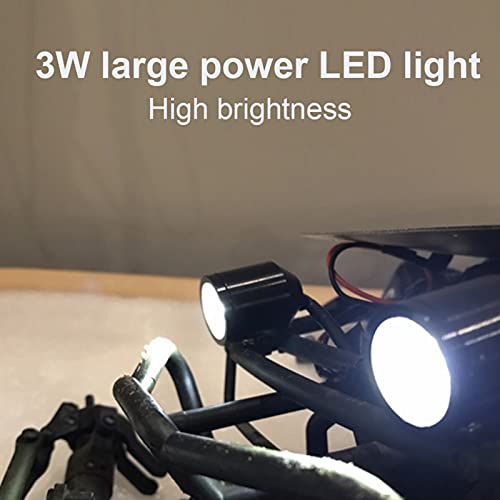 Joyzan RC Spotlights, Crawler Headlight LED Light Car Front Searchlights | Roof Rack Lamp Bar Kit Receiver Powered Bright Lights Simulation Spare Part Replacement for Kids Toy Truck Vehicle Model 3W