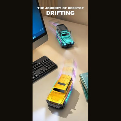 1/64 4WD Mini RC Off-Road Drift Car, 2.4G Crawler Vehicle with LED | High Speed Brushless Motor, Dual-Speed Mode, 30m Control Distance, Gift for RC Enthusiasts - color: Turquoise