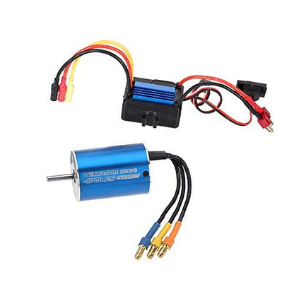 GoolRC 2838 4500KV 4P Sensorless Brushless Motor & 35A Brushless ESC Electronic Speed Controller for 1/14 1/16 1/18 RC Car