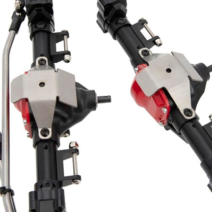 DKKY Portal Axles Kit for Axial SCX10 & SCX10 II 90046 90047 D90 D110 1/10 RC Crawler Upgrades Parts (Black) - color: Black