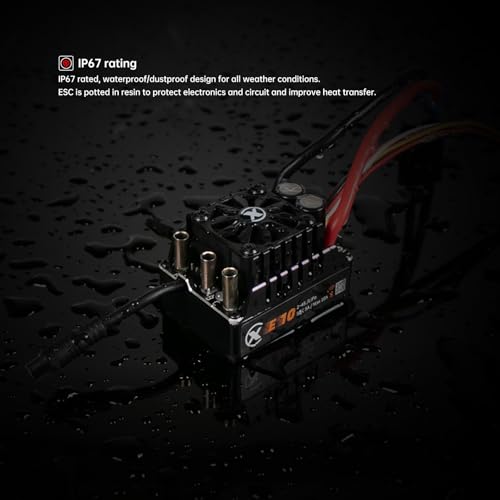 XC E10 Sensored Brushless ESC for 1/10 RC Car,2-4S 140A | Bluetooth APP Programming,6.0V/7.4V/8.4V BEC,Turbo Timing,Multiple protection,Smart Fan - style: No Connector