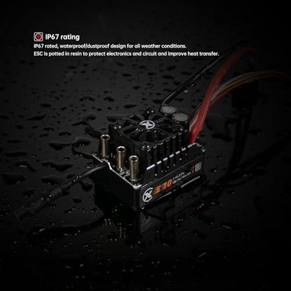 XC E10 Sensored Brushless ESC for 1/10 RC Car,2-4S 140A | Bluetooth APP Programming,6.0V/7.4V/8.4V BEC,Turbo Timing,Multiple protection,Smart Fan - style: No Connector