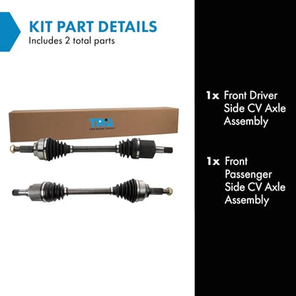 TRQ Front Driver and Passenger Side CV Axle Assembly Set 2 Piece Compatible with 2002-2008 Jaguar X-Type - style: CSA33739