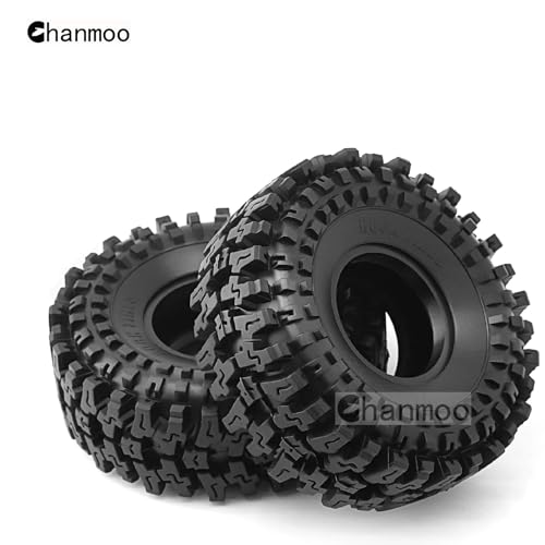 1.9 RC Crawler Tires With Foam Insert 1/10 Soft Rubber Mud Grappler Wheels Tyres OD 4.72" For 1:10 Rock Crawler Car Traxxas TRX4 Axial SCX10 II RC4WD D90 TF2 Tamiya CC01 Gen8 1.9" Rims 4PCS