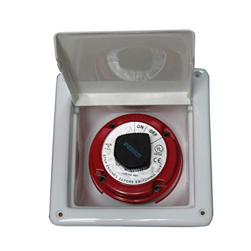 Marine Battery Switch Panel for Boats - Keep Your Battery Switches Safe from The Elements in This Recessed Cover for Your Cockpit (Square Covered) - style: Square Covered