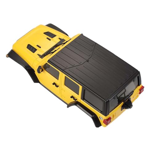 6.10 inches (155mm) Wheelbase Shell Hardtop Body Replacement Part for TRX4M Bronco Defender AX8560 1/18 RC Crawler Chassis (Yellow) - color: Yellow