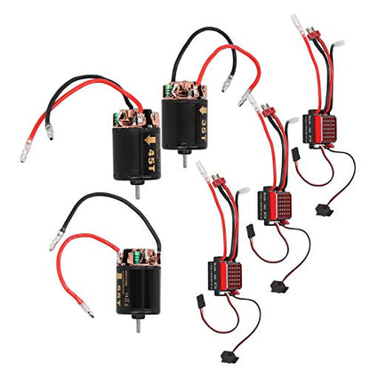 VGEBY 540 Brushed Motor, High Torque RC Car Motor with 360A ESC for 1/10 Scale Model (55T) T-Plug Compatible
