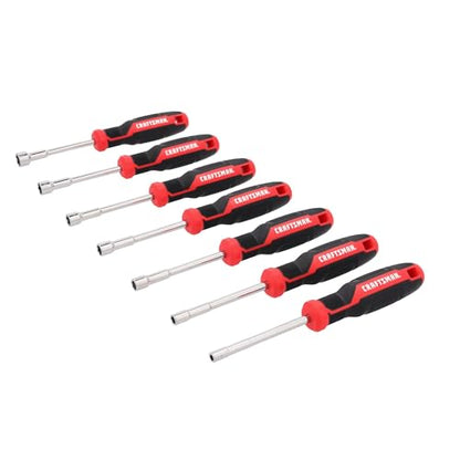 CRAFTSMAN Nut Driver Set 7 PC Dual Metric SAE, Magnetic Tips, Comfort Grip (CMHT65146) - style: New Version