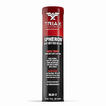 TRIAX Spheron High Temp Wheel Bearing Grease, Tacky Lithium Complex, Heavy Duty Waterproof (14 Oz Tube) - size: 14 Ounce Tube
