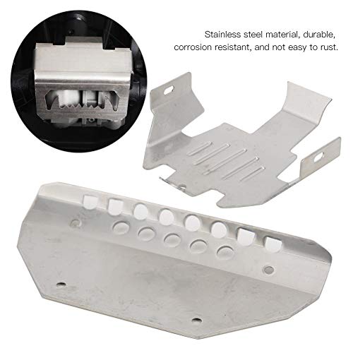 Tbest RC Accessory, 5Pcs Stainless Steel 6-Wheels Remoted Control Crawler Car Chassis Armors Skid Plate RC Vehicle Model Car Replacement Accessory Fit for -6 G63 Skid Plate