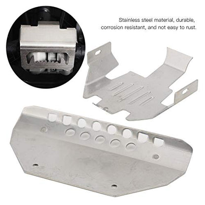 Tbest RC Accessory, 5Pcs Stainless Steel 6-Wheels Remoted Control Crawler Car Chassis Armors Skid Plate RC Vehicle Model Car Replacement Accessory Fit for -6 G63 Skid Plate