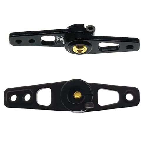 RC Metal 25T Adjustable Steering Servo Horn Arm Compatible with Axial SCX10 90046 Recat HSP Traxxas TRX-4 1/10 RC Crawler Car Airplane Boat