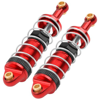 4Pack ShareGoo RC Car Shock Absorbers Metal Shocks Damper Compatible with MJX Hyper Go 14301 14302 14303 1/14 RC Car Upgrades Part (Red) - color: Red