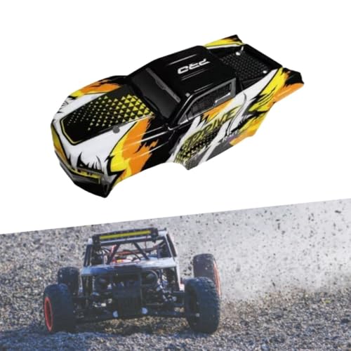 RC Body Shell 1/16 RC Car Body Shell Cover Upgrade Part RC Car Replace Parts Painted Body Shell DIY Accessory Lightweight Suitable for 16101 16102, Yellow - color: Yellow