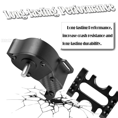 RC LCG Transmission Gearbox Upgrades Part for 1/10 SCX10 SCX10 II 90046 SCX10 III AXI03007 RC Crawler Car,Aluminum Low Center of Gravity highperformance Transmission Gearbox,Black - color: Black - (Gearbox)