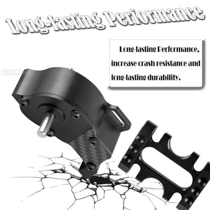 RC LCG Transmission Gearbox Upgrades Part for 1/10 SCX10 SCX10 II 90046 SCX10 III AXI03007 RC Crawler Car,Aluminum Low Center of Gravity highperformance Transmission Gearbox,Black - color: Black - (Gearbox)