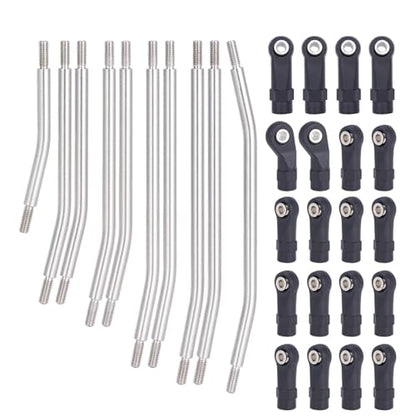 RC Models Parts For Axial For SCX10 II 1/10 90046 313/324mm Metal RC Crawler Car RC Links Upper Lower Linkage For Chassis Link Set With Plastic Rod Ends(313mm) - size: 313mm