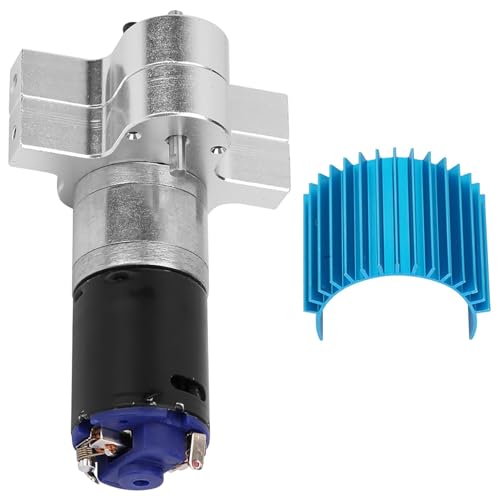 RC Transfer Case, Metal Transfer Case with 370 Brush Motor 8x5.3x4cm/3.15x2.09x1.57in RC Drive Gearbox Upgrades Parts for C14 C24 B14 B24 B16 B36