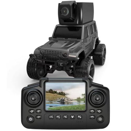 1:64 FPV RC Car Toys with Magnetic 45° Camera for Kids, Mini Remote Control Truck with LCD Screen, Live Video, App, 2 Speed, 2.4GHz Indoor Toy for Boys Girls 6 12 Years Old, Birthday - color: Grey