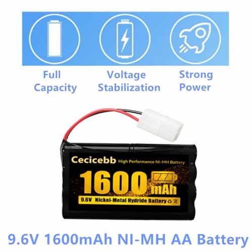 9.6V 1600mAh NI-MH Rechargeable Battery Pack with Standard Tamiya for RC Car Boats Robots Vehicles Trucks Tank 9.6 v rc Battery and Charger