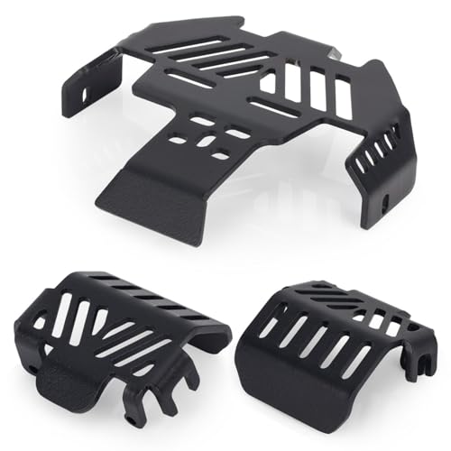 1/10 RC Chassis Armor Set for TRX-4 Car, Stainless Steel Skid Plate for TRAXXAS TRX4 Sport Body (Podwer Spray), Link Shock Axle Protector for Bronco K5 Blazer Defender 92076-4 82046-4
