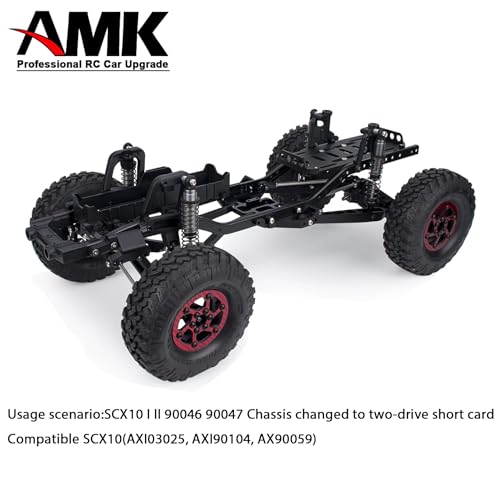 SCX10 Axle Upgrade Part, Twin I-Beam 2WD Pre-Runner Aluminum Suspension Conversion Kit for 1/10 RC Crawler Axial SCX10 I II 90046 90047 Axle Upgrade Part - color: Silver