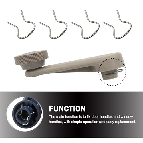 10 PCS Car Window Crank Handle Retainer Clips, Window Handle Metal Retaining Clips Assortment, Universal for Most Cars (Silver) - size: 10 PCS