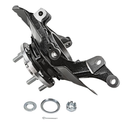 Detroit Axle - 2.4L Front 2pc Steering Knuckles for 2011 Kia Optima | 2 Steering Knuckles & Wheel Bearing Hubs Assembly Replacement - size: KA698460_KA698461/Kit