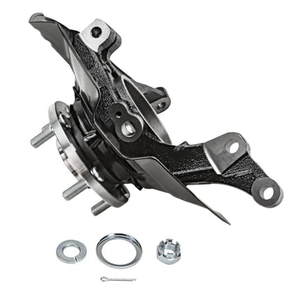 Detroit Axle - 2.4L Front 2pc Steering Knuckles for 2011 Kia Optima | 2 Steering Knuckles & Wheel Bearing Hubs Assembly Replacement - size: KA698460_KA698461/Kit