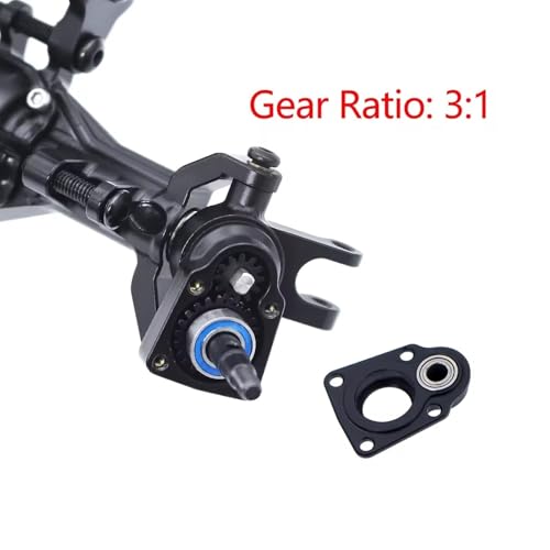 RC Crawler Axle for TRX-4M K10 Ground Clearance +5.5MM Aluminum Alloy CNC Upgraded Front Rear Portal Axle Assembly Axles Kit 1/18 rc Car(Front) - size: Front