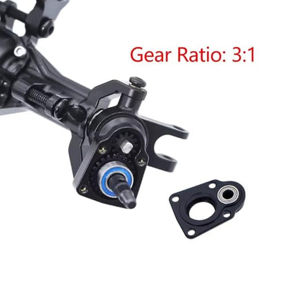 RC Crawler Axle for TRX-4M K10 Ground Clearance +5.5MM Aluminum Alloy CNC Upgraded Front Rear Portal Axle Assembly Axles Kit 1/18 rc Car(Rear and Front) - size: Rear and Front