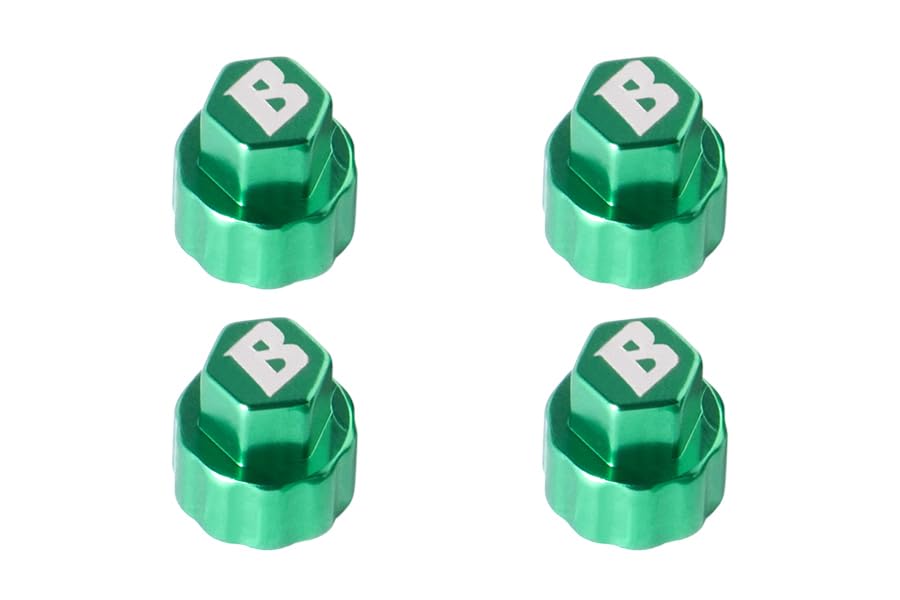 RC Crawlers Truck Upgrade Parts for FMS FCX24 FCX18 1/24 and 1/18 Scale : M3 1.0" Aluminum D-Hole Beadlock Wheels Hub Cover (4pcs) Green - color: Green